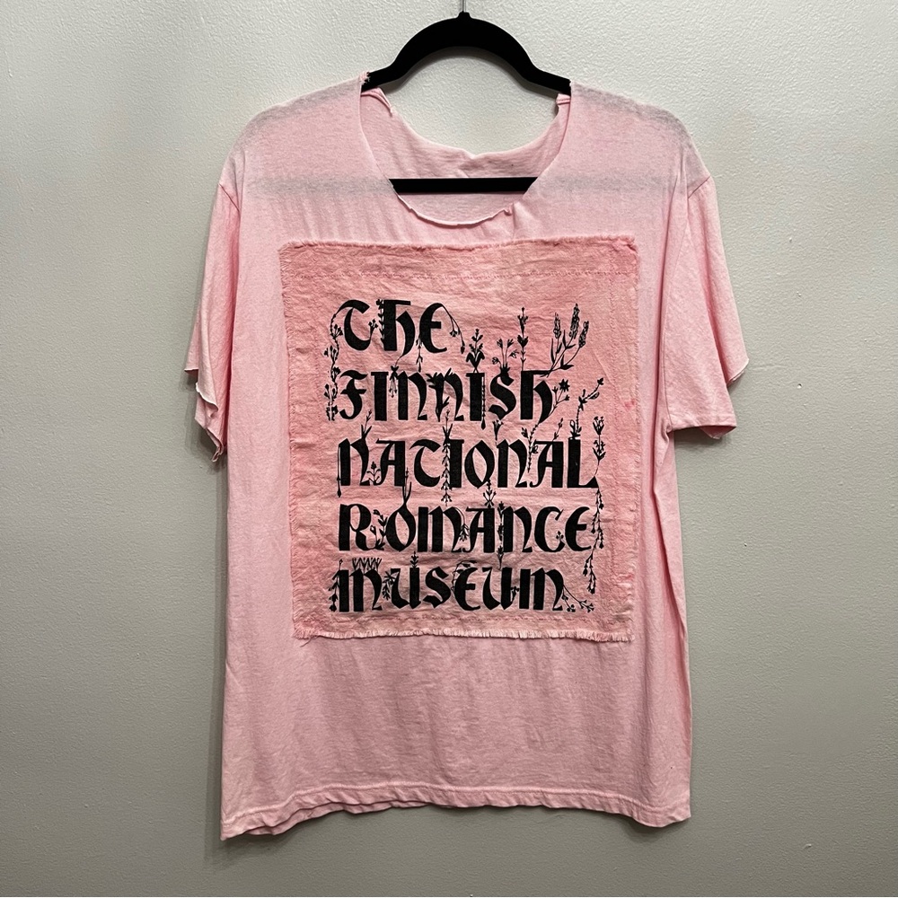 Rare Pink Graphic Tee - Finnish National Romance Museum Small